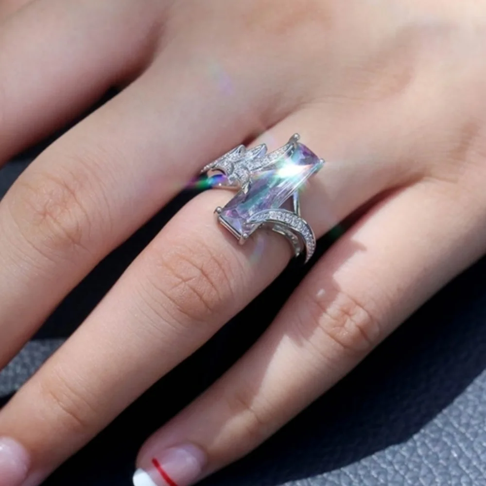 Women Luxury Crown Shaped  Rings925 Sterling silver plate